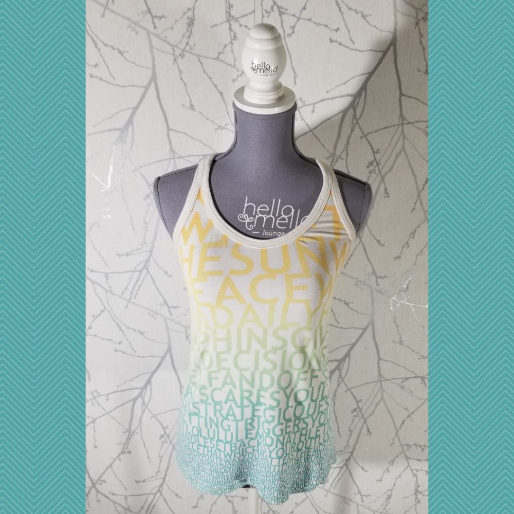 Lululemon Ombre Words Printed Round Neck Tank